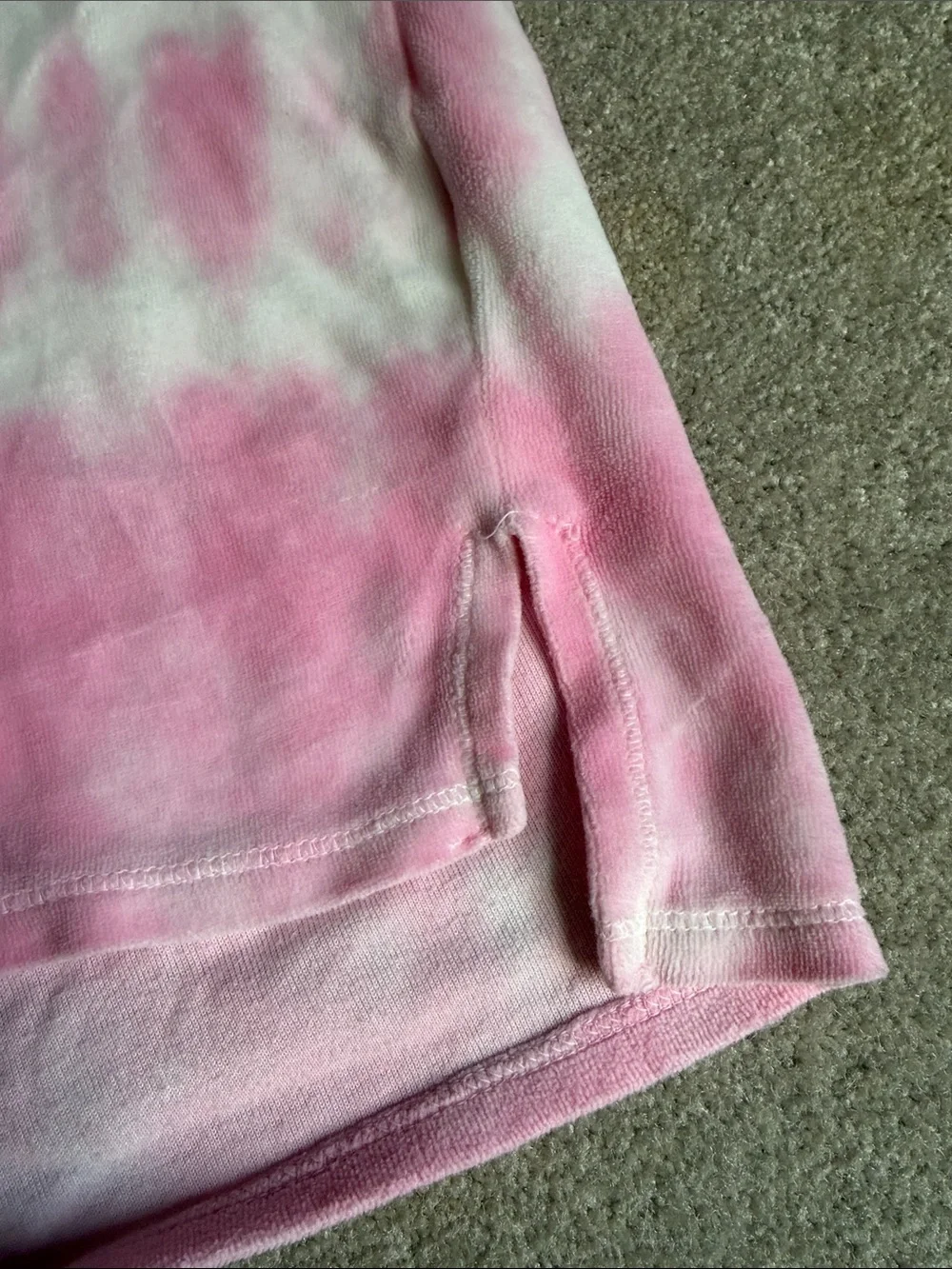 Justice Pink and White Tie-Dye Hoodie